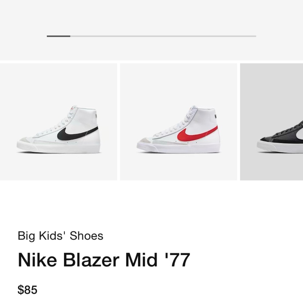 **SOLD**  Nike blazer mid 77